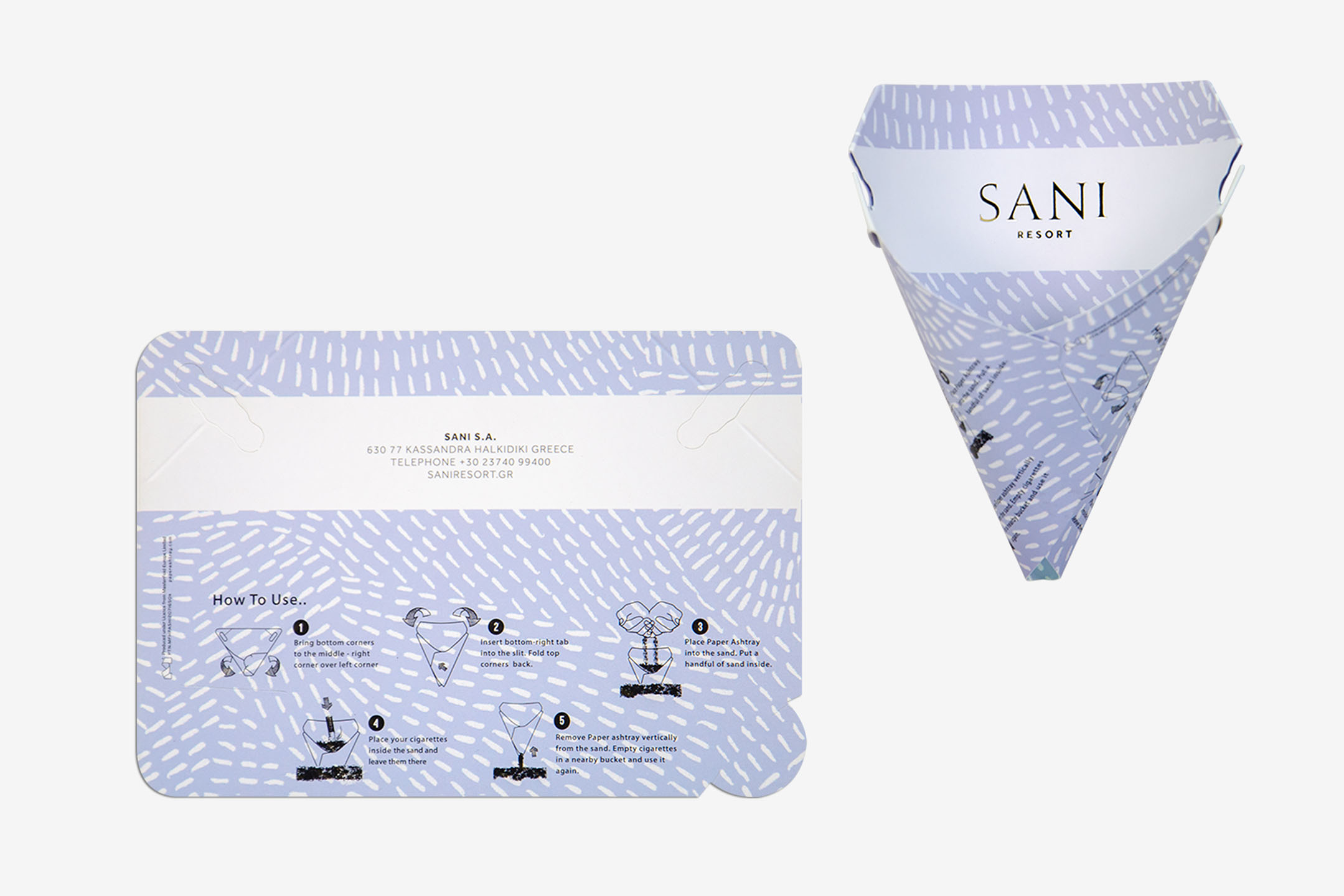 paper ashtray saniresort