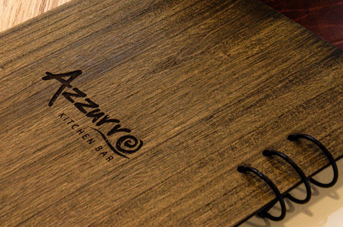 board menu food azzuro