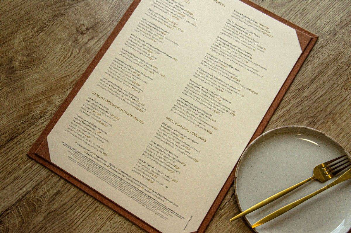 board menu food tsouka