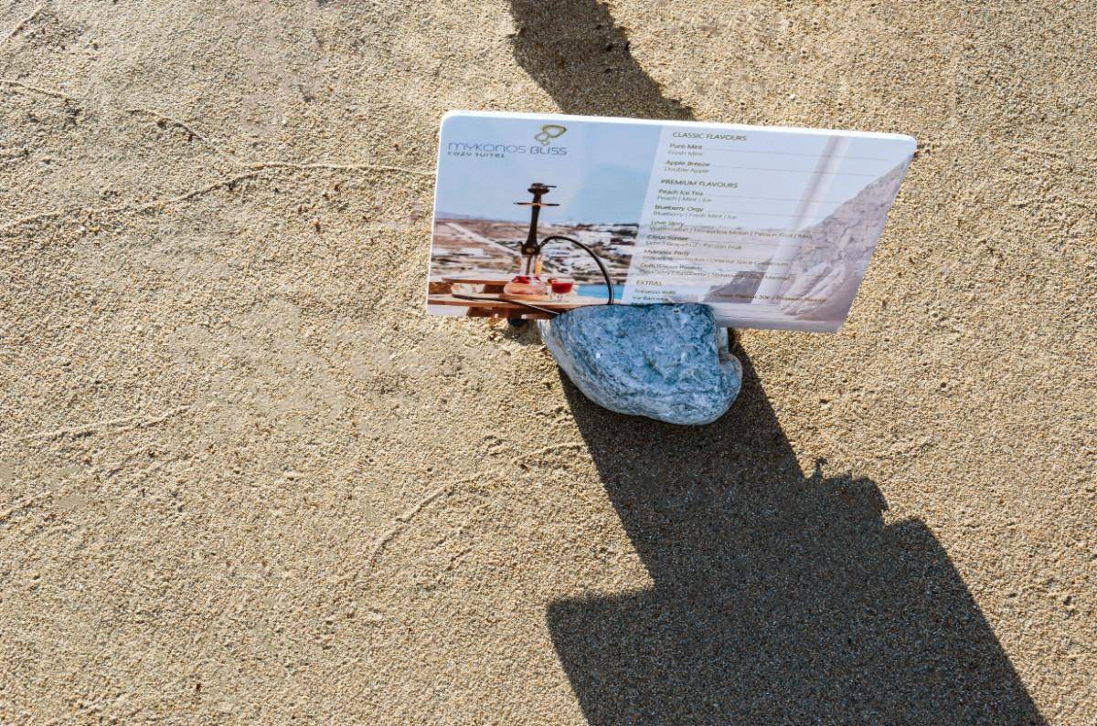 board menu pool mykonos bliss