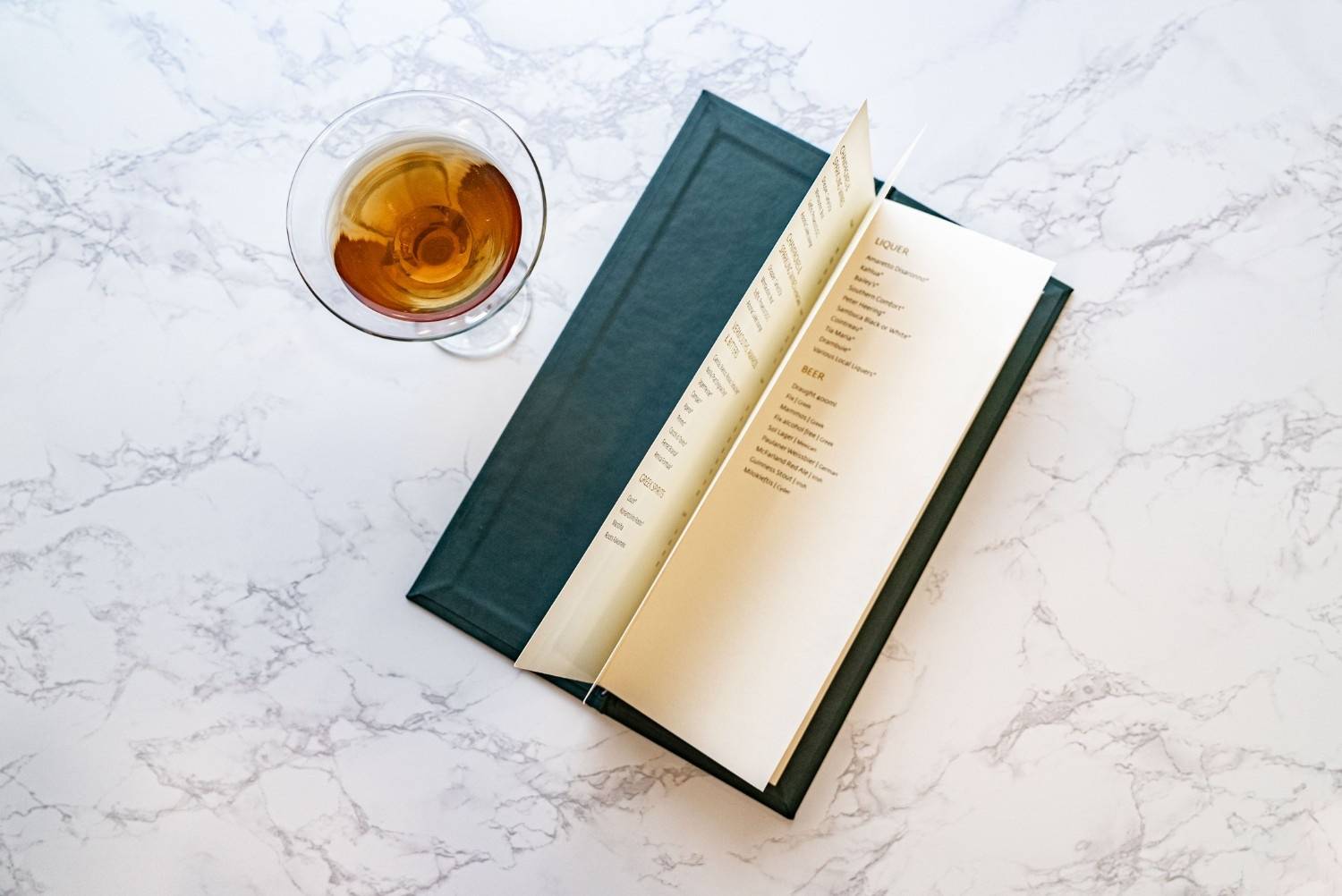 hard cover menu bev bar laerma ella resorts