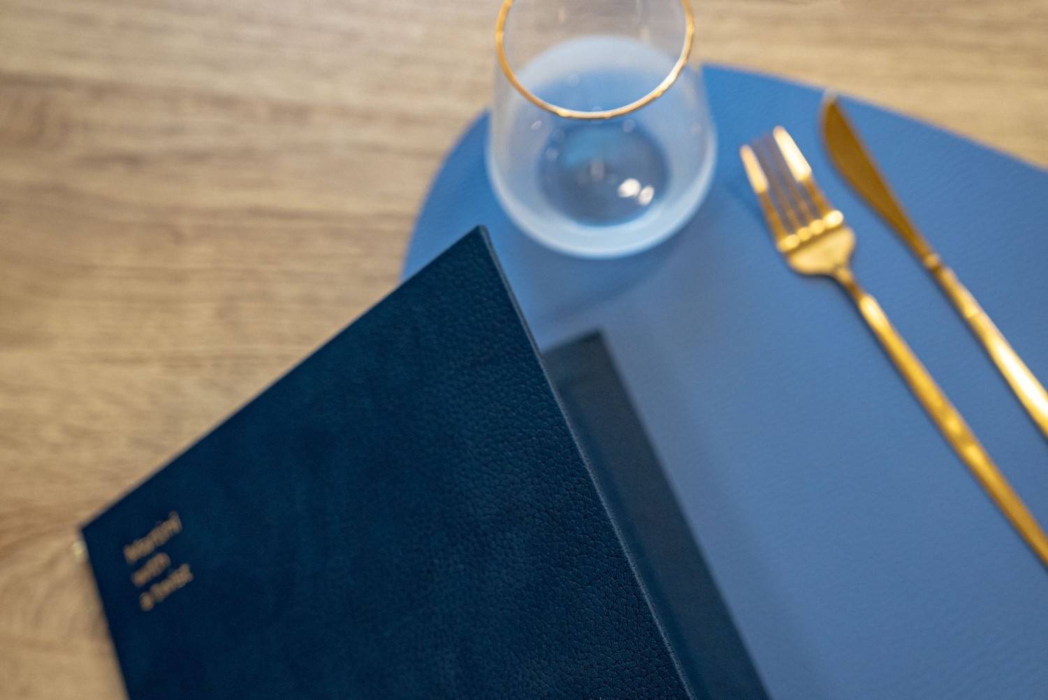 hard cover menu breakfast martini with a twist