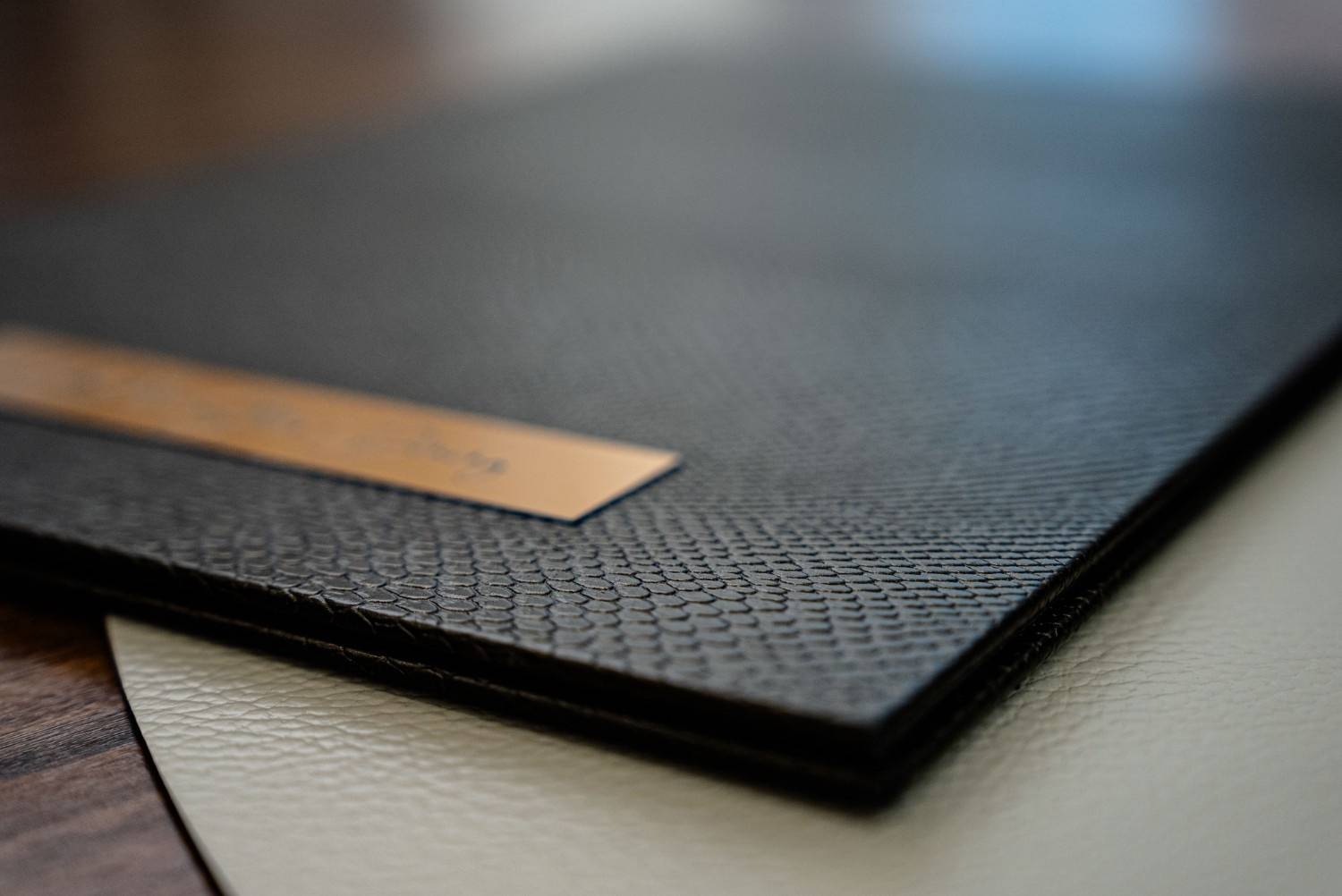 hard cover menu food mykonos bliss