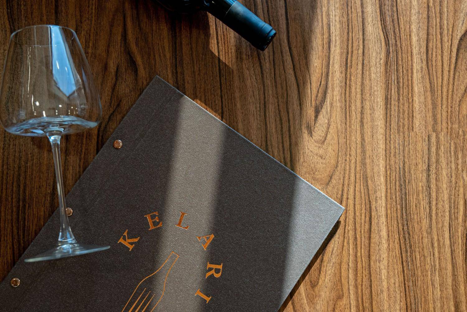 hard cover menu wine kelari ella resorts