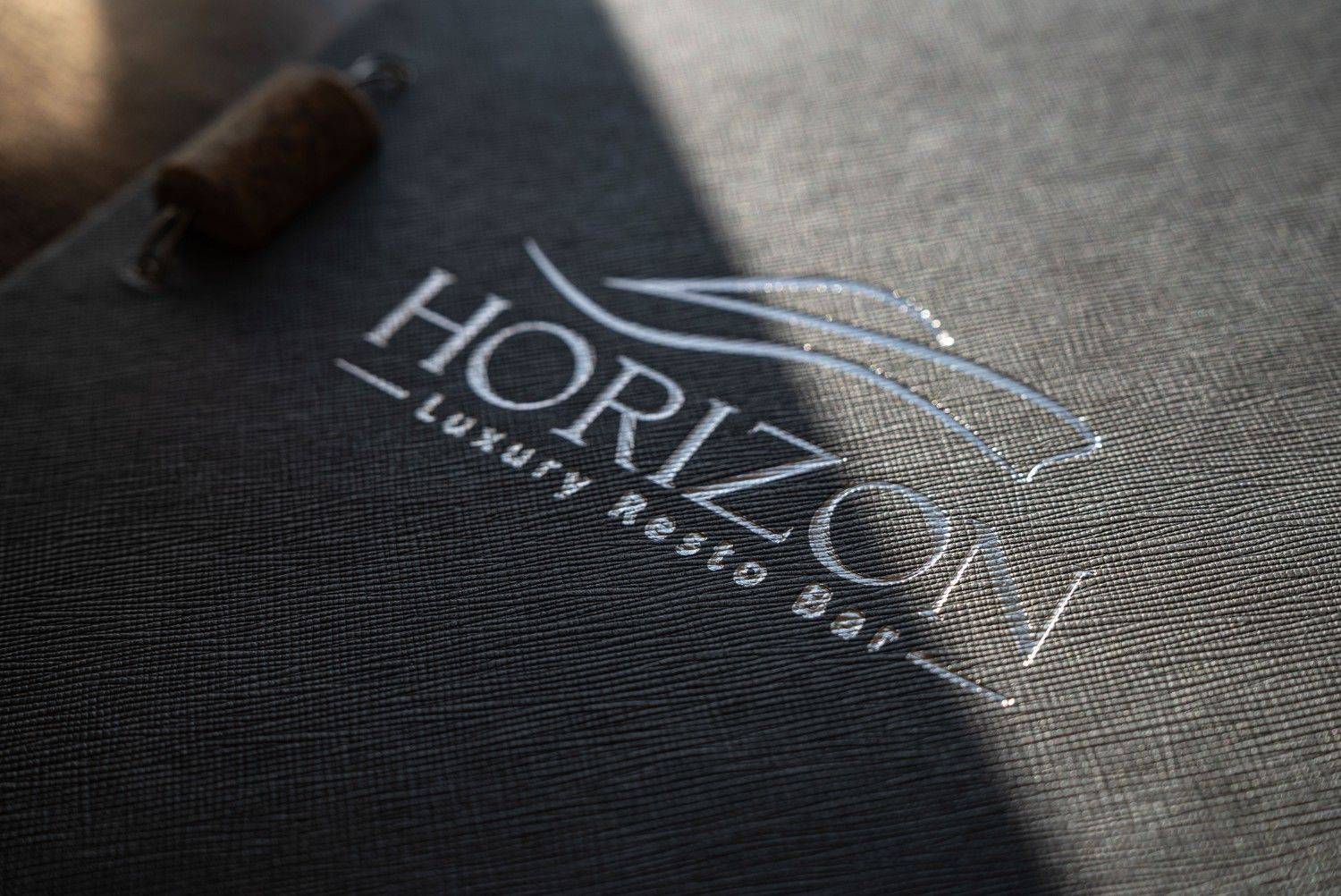 hard cover menu wine horizon