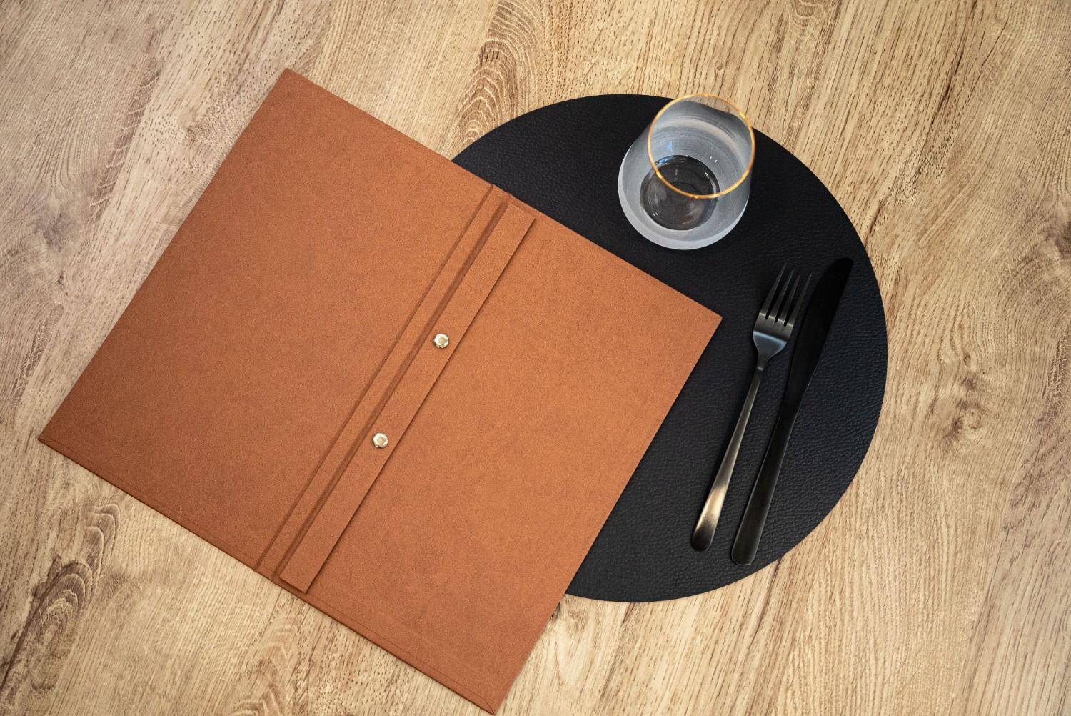 hard cover menu wine beach club sani